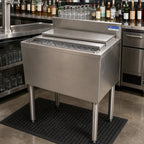 Thumbnail image #3 for BK Resources UB4-18-IB48 Underbar Insulated Stainless Steel Ice Bin, 48 x 18 Inch, 140 lb Capacity, 4 Inch Backsplash, No Cold Plate