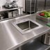 Thumbnail image #2 for Omcan USA Single-Compartment Drop-In Stainless Steel Sink with 9 x 9 x 5 Inch Bowl