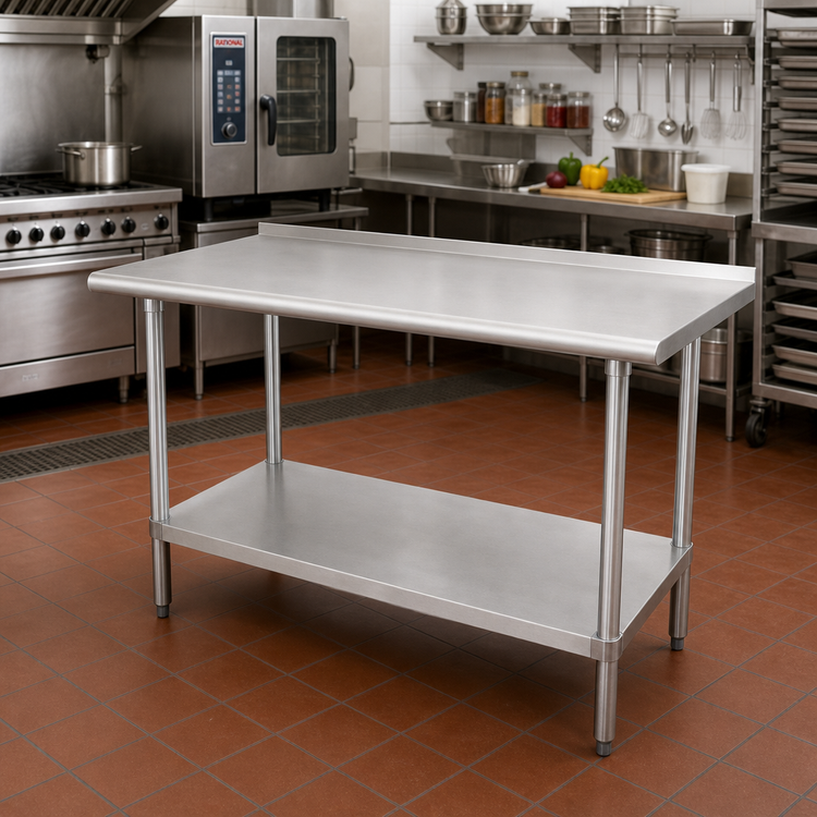 Product image #2 for Advance Tabco 72" x 24" 14 Gauge 304 Stainless Steel Work Table with Adjustable Undershelf