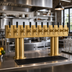 Thumbnail image #2 for Micro Matic Double Pedestal Air-Cooled Countertop Draft Beer Tower with 10 Brass Faucets, PVD Brass Finish