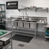 Thumbnail image #2 for Eagle Group Spec-Master FN Series 4-Compartment Stainless Steel Sink with Dual 36-Inch Drainboards