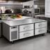 Thumbnail image #2 for Randell Self-Contained Refrigerated Chef Base Equipment Stand, 48-Inch, Left-Side Compressor, 2 x 27-Inch Drawers