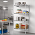 Thumbnail image #2 for Eagle Group 4-Tier Add-On Wire Shelving Unit, 24 x 24 x 74 Inches, Stainless Steel