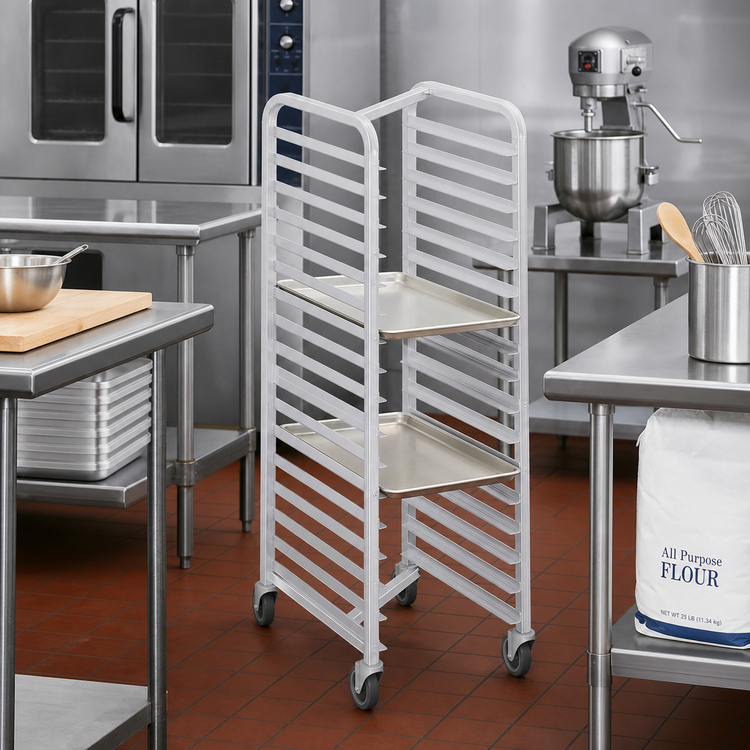Product image #2 for Channel Heavy-Duty Nesting Aluminum End-Load Bun Pan Rack, 7 Full-Size Pan Capacity, 21 x 26 x 36 Inches