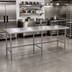 Thumbnail image #2 for Advance Tabco 144-Inch x 24-Inch Flat Top Work Table with 14-Gauge 304 Stainless Steel Top and Galvanized Open Base