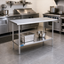 Thumbnail image #2 for 60-Inch x 18-Inch 18-Gauge Stainless Steel Work Table with Adjustable Undershelf