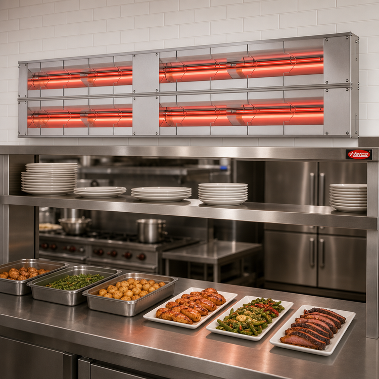 Product image #2 for Hatco Glo-Ray Lighted Infrared Strip Heater, 132-Inch, Single Rod, Aluminum, 3.78 kW