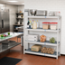 Thumbnail image #2 for Fermostock 4-Tier Corner Expansion Polymer Shelving Unit Kit, 83 in. H x 68 in. W x 22 in. D