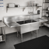 Thumbnail image #2 for John Boos B Series 2-Compartment Stainless Steel Sink with Left and Right Drainboards, 71-1/4 Inch W x 25-1/2 Inch D