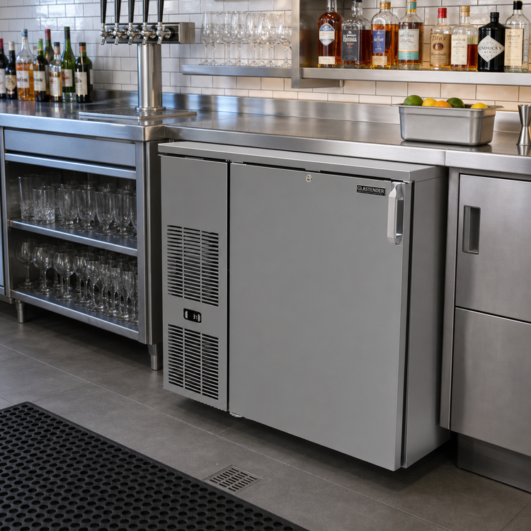Product image #2 for Glastender CP1FB36 Pass-Thru Back Bar Cooler, 36-Inch, One-Section, Front-Serviced, Self-Contained