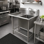 Thumbnail image #2 for John Boos Pro-Bowl 1PB18-1D18L 1-Compartment Stainless Steel Sink with Left Drainboard, 18 x 18 x 12 Inch Bowl, 40-3/16 Inch Wide