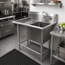 Thumbnail image #2 for John Boos Pro-Bowl 1-Compartment Sink with Left Drainboard, 16-Gauge Stainless Steel, 40-3/16 Inches Wide