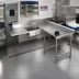 Thumbnail image #2 for Eagle Group Right-Hand Island Soiled Dishtable, 120-Inch Machine-to-Corner x 60-Inch Corner-to-End, 16/430 Stainless Steel