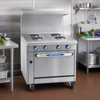 Thumbnail image #2 for Imperial (Middleby) Spec Series IHR-4-1HT-E 36-Inch Heavy-Duty Electric Range with 4 Round Elements, 12-Inch Hot Top & Standard Oven