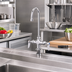 Thumbnail image #2 for T&S Brass B-0302 Double Pantry Single-Hole Deck Mount Gooseneck Faucet