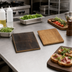 Thumbnail image #2 for American Metalcraft Carbonized Bamboo Reversible Serving Board, 10 x 9 x 3/4 Inches