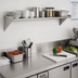 Thumbnail image #2 for Eagle Group WS1260TL 60 Inch x 12 Inch Wall-Mounted Tab-Lock Stainless Steel Shelf