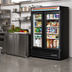Thumbnail image #2 for True Radius Front Two-Section Glass Door Merchandiser Refrigerator