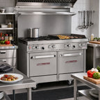 Thumbnail image #2 for Southbend (Middleby) Ultimate 4481DC-3G 48-Inch Gas Restaurant Range with 2 Burners, 36-Inch Griddle, Standard Oven and Cabinet Base