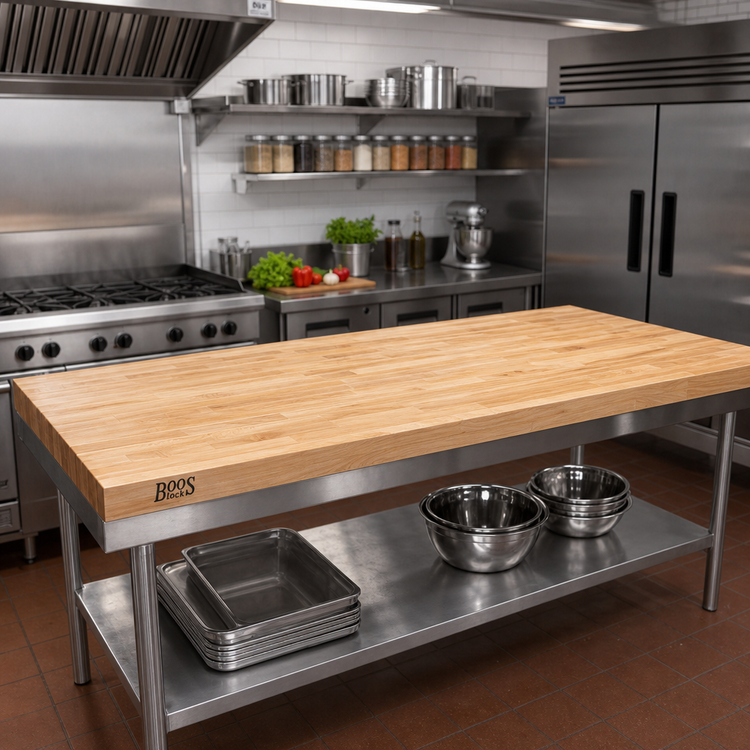 Product image #2 for John Boos Boos Block Kitchen Countertop, 120 x 42 x 1-1/2 Inches, Northern Hard Rock Maple, Varnique Finish