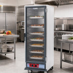 Thumbnail image #2 for Metro C5 C519-HFC-4 Mobile Full-Height Non-Insulated Heated Holding Cabinet, Clear Door, 18 Sheet Pan Capacity, 120V