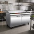 Thumbnail image #2 for IKON Refrigeration Mega Top Two-Section Sandwich / Salad Prep Table, 48.2-Inch, 12 Cu. Ft.