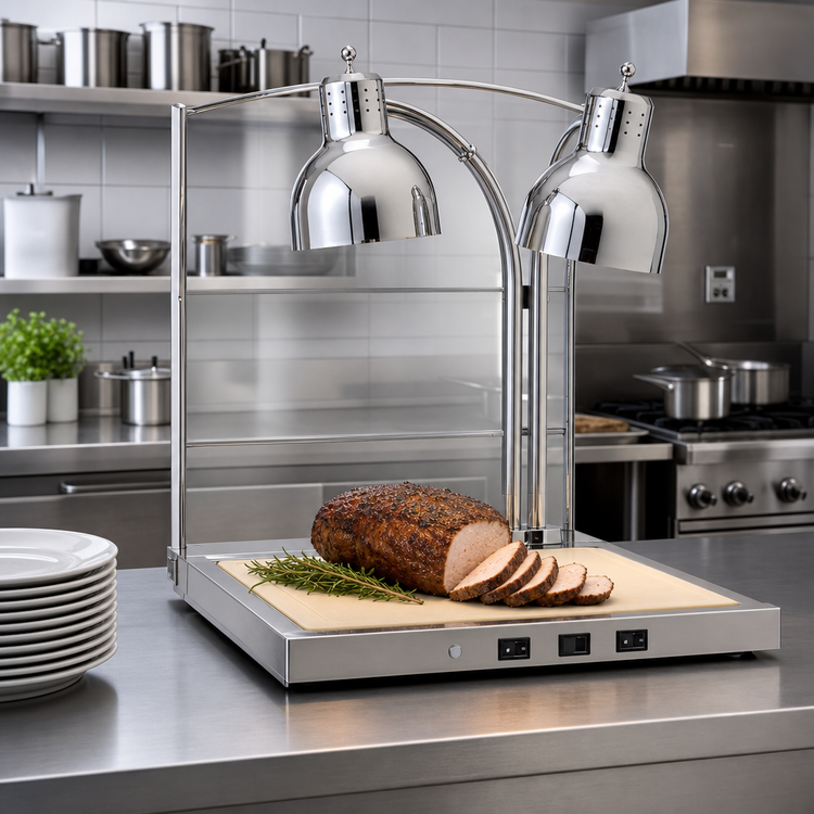 Product image #2 for Alto-Shaam CS-200/S Countertop Hot Food Holding Carving Station with 2 Heat Lamps and Breath Guard