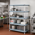 Thumbnail image #2 for MetroMax Q 4-Shelf Stationary Starter Polymer/Wire Shelving Unit, 60 in. W x 21 in. D x 63 in. H