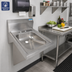 Thumbnail image #2 for BK Resources ADA Wall-Mount Hand Sink with 14 x 16 x 5 Inch Bowl and Deck Mount Faucet Holes