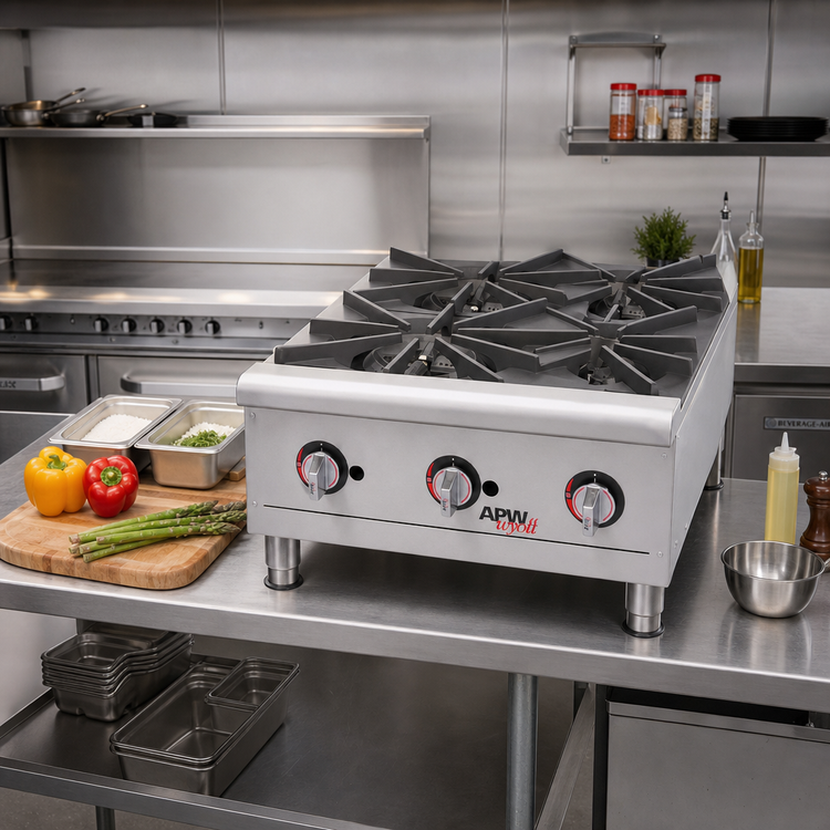 Product image #2 for Workline 36-Inch Gas Countertop Hot Plate with 6 Cast Iron Burners, 132,000 BTU