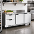 Thumbnail image #2 for Three-Section Undercounter Refrigerator with 2 Doors and 2 Drawers, 72-Inch