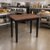 Thumbnail image #3 for John Boos Blended American Black Walnut Wood Top Work Table, 36 x 25 x 34-3/4 Inches, 1-1/2 Inch Edge Grain Top, Oil Finish, Painted Wood Base, Tapered Legs
