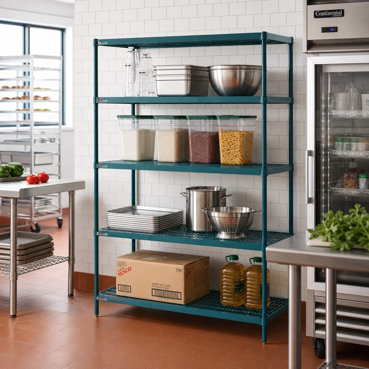 Product image #2 for Metro Super Erecta Pro 21" W x 24" D x 63" H 4-Shelf Stationary Polymer Shelving Starter Unit