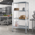 Thumbnail image #2 for New Age T-Bar Series 4-Tier Cantilevered Aluminum Shelving Unit, 60W x 24D x 72H