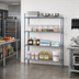 Thumbnail image #2 for Quantum 60-Inch Wide x 12-Inch Deep x 54-Inch High Gray Epoxy Antimicrobial Stationary Wire Shelving Starter Kit