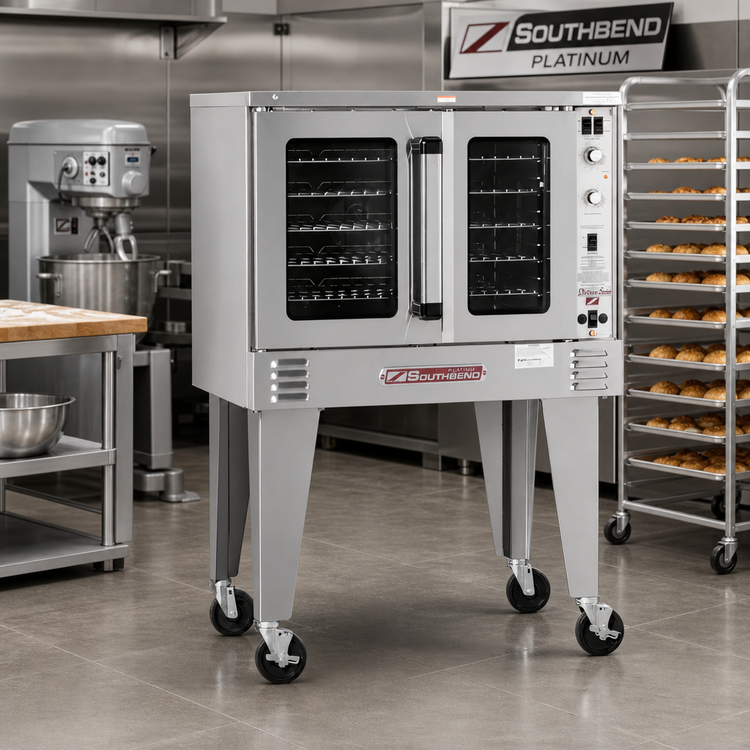 Product image #2 for Southbend Platinum Single Deck Bakery Depth Gas Convection Oven, 70,000 BTU, Standard Controls, Independent Doors