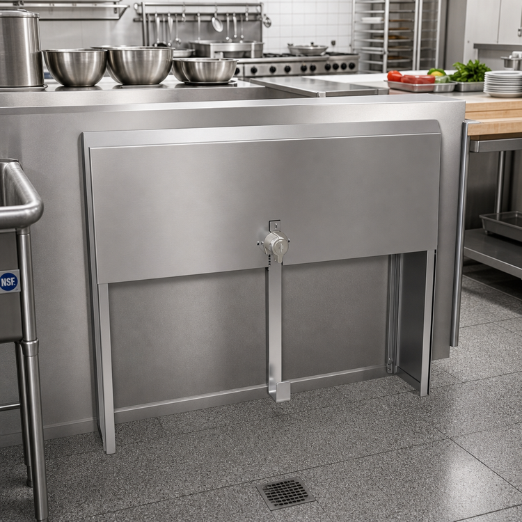 Product image #2 for 14-Inch Single Speed Rail Locking Cover, Stainless Steel