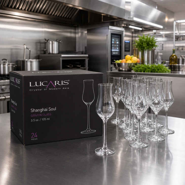 Product image #2 for Lucaris Shanghai Soul 3.5 oz. Clear Grappa Glass, Case of 24