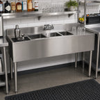 Thumbnail image #2 for Eagle Group 1800 Series B4C-2-18 48-Inch 2-Compartment 304 Stainless Steel Underbar Sink with Dual Drainboards