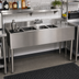 Thumbnail image #2 for Eagle Group 1800 Series 48-Inch 2-Compartment Underbar Sink Unit with Dual Drainboards