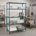 Thumbnail image #2 for Eagle Group Valu-Gard 4-Tier Starter Wire Shelving Unit, 36 x 18 x 74 Inches, Green Epoxy