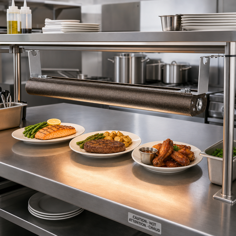 Product image #2 for Vollrath 30-Inch Low Profile Unlighted Strip Heat Lamp, Aluminum, 208V