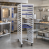 Thumbnail image #2 for New Age Full-Height Open-Sided Mobile Z-Type Nesting Aluminum Sheet Pan Rack, 12-Pan Capacity