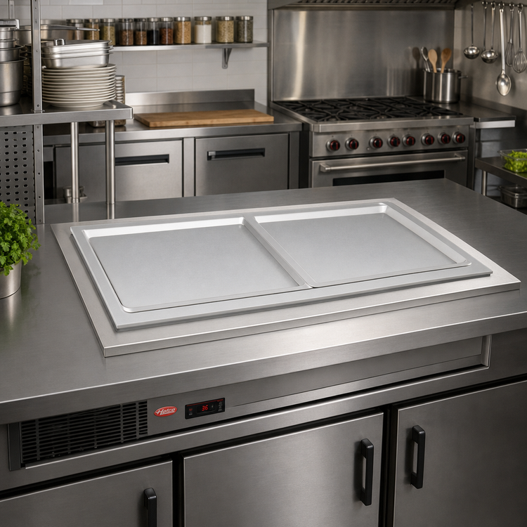 Product image #2 for Hatco FTBX-S3 Remote Drop-In Slim Frost Top, 80.81-Inch Wide, 3 Full-Size Sheet Pan Capacity