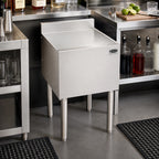 Thumbnail image #2 for Krowne Silver Series 18-18 Insulated Stainless Steel Bar Ice Bin with Full Sliding Cover, 18 Inch Wide x 12 Inch Deep, 3 Inch Backsplash