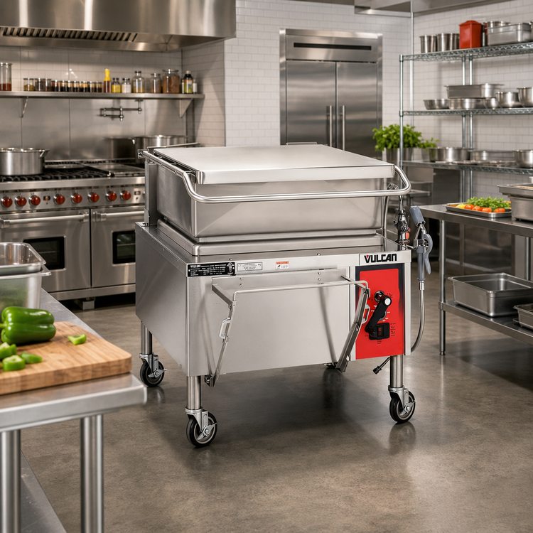 Product image #3 for Vulcan VG40 Gas Braising Pan / Tilt Skillet, 40-Gallon, Manual Tilt, Open Base