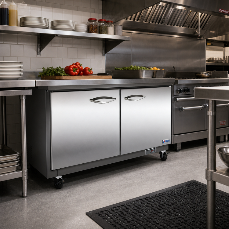 Product image #2 for IKON Refrigeration IUC61F 61-Inch Two-Section Undercounter Freezer, Solid Doors, 15.5 Cu. Ft.