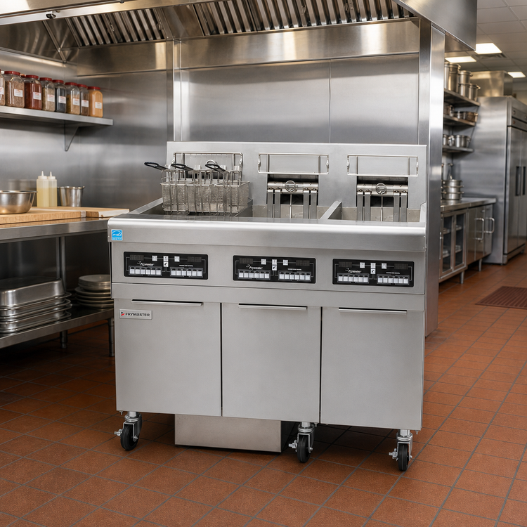 Product image #2 for Frymaster RE High Efficiency 3-Tank Electric Fryer Battery with Built-In Filtration
