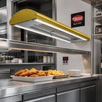 Thumbnail image #2 for Hatco Glo-Ray® GR5AL-72 Curved Lighted Infrared Strip Heater, 72 Inch, Dual LED Lights, Electronic Infinite Control