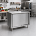 Thumbnail image #2 for Eagle Spec-Master 72 Inch x 30 Inch Flat Top Stainless Steel Enclosed Work Table with Sliding Doors